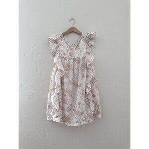 COTTAGECORE PRAIRIE Cupcakes & Cashmere Girls Floral Ruffle-Sleeve Dress Size 8